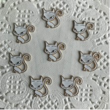 Серединка метал котик, 22 мм, білий, шт.