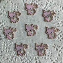 Серединка метал котик, 22 мм, рожевий, шт.