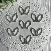 Серединка метал вушка, 3х2, 3 см, срібло, шт.