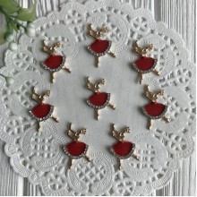 Серединка метал танцює балерина, 28 мм, червоний, шт.