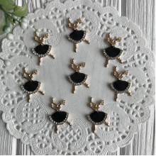 Серединка метал балерина, 28 мм, чорний, шт.