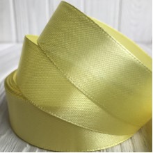 Атлас 2,5 см, світло-жовтий, метр