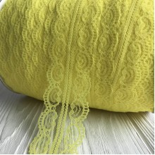 Мереживо завиток, 4,5 см, жовте (не стрейчеве), метр