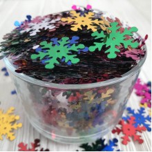 Сніжинка-паєтка, 2,5 см, кольоровий мікс, 1 шт.