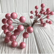 Калина глянсова, 12 мм, лососева, пучок