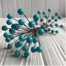 Калина глянсова, 8 мм, світло-бірюзова, шт.