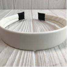 Обруч із екошкіри, 2,5 см, білий, шт.