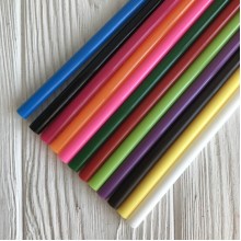 Термоклей 7 мм, кольоровий мікс, 25 см, упакування 12 шт.