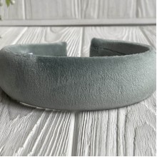 Обруч велюр об'ємний, 4 см, м'ятний, шт.