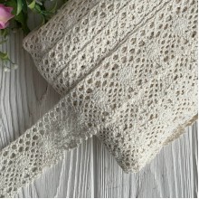 Мереживо в'язане Сабріна (D030046), молочне, 4 см, метр