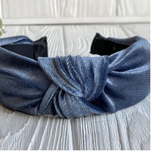 Обруч чалми велюр широкий, 4,5 см, синій, шт.