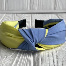 Обруч чалма софт Ukraine, 4 см, блакитно-жовтий, шт.