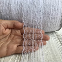 Мереживо квіточка, 4,5 см, біла (не стрейчева)