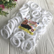 Гумка Калуш (велюрчик), 3,5 см, біла, упаковка 50 шт.