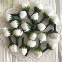 Бутон трояндочки mini, 1,5 см, білий