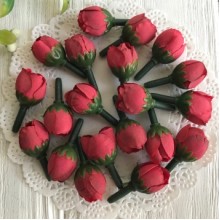 Бутон трояндочки mini, 1,5 см, червоний