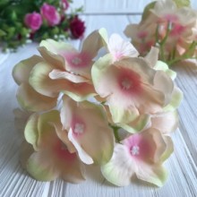 Гортензія (пучок), 12 см, персиково-рожевий