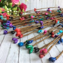 Декоративна гілочка з тичинками, 40 см, Мікс темний