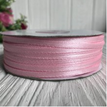 Атлас 0,3 см, світло-рожевий, рулон 225 м