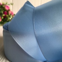 Атлас 5 см, блакитний, рулон 33 м