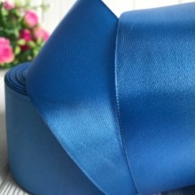 Атлас 5 см, світло-синій, рулон 33 м