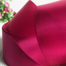 Атлас 5 см, темно-малиновий, рулон 33 м