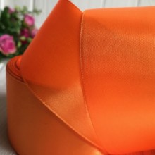 Атлас 4 см, помаранчевий, метр