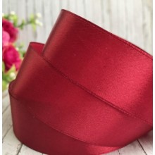 Атлас 2,5 см, марсала, метр