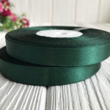 Атлас 1,2 см, темно-зелений, рулон 33 м