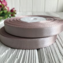 Атлас 0,9 см, бежево-сірий, рулон 33 м