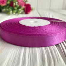 Атлас 0,9 см, бузковий, рулон 33 м