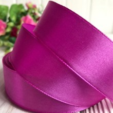 Атлас 2,5 см, бузковий, метр