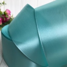 Атлас 5 см, лазурний, рулон 33 м