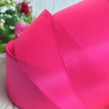 Атлас 4 см, світло-малиновий, метр