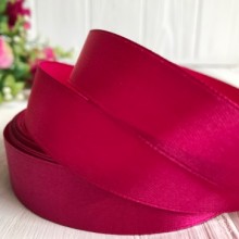 Атлас 2 см, темно-малиновий, метр