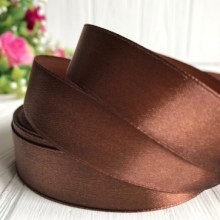 Атлас 2 см, коричневий, метр