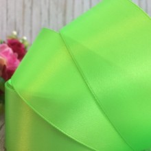 Атлас 4 см, темно-салатовий, метр