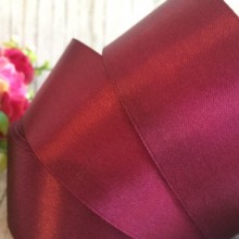 Атлас 4 см, вишневий, метр