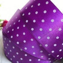 Атлас горох 4 см, темно-фіолетовий, метр