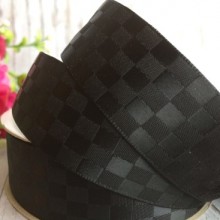 Атлас шахівниця, 2,5 см, чорний