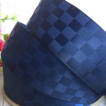 Атлас шахівниця, 2,5 см, сапфіровий