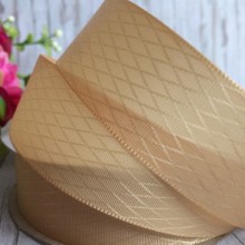 Атлас діагональ, 2,5 см, золото