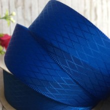 Атлас діагональ, 2,5 см, темно-синій