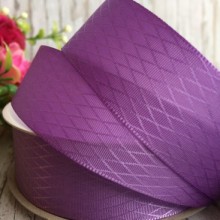 Атлас діагональ, 2,5 см, світло-фіолетовий