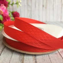 Атлас діагональ, 1 см, червоний, рулон 23 м