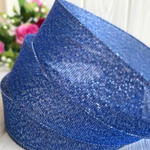 Парча 2 см, світло-синій, метр