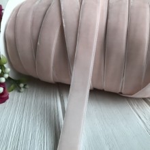 Стрічка велюр, 1,5 см, персиковий, метр