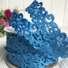 Стрічка-мереживо, 2 см, бірюзовий