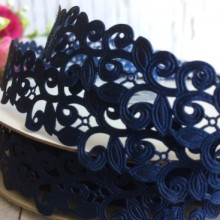 Стрічка-мереживо, 2 см, сапфіровий