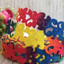 Стрічка-мереживо, 2 см, райдужна